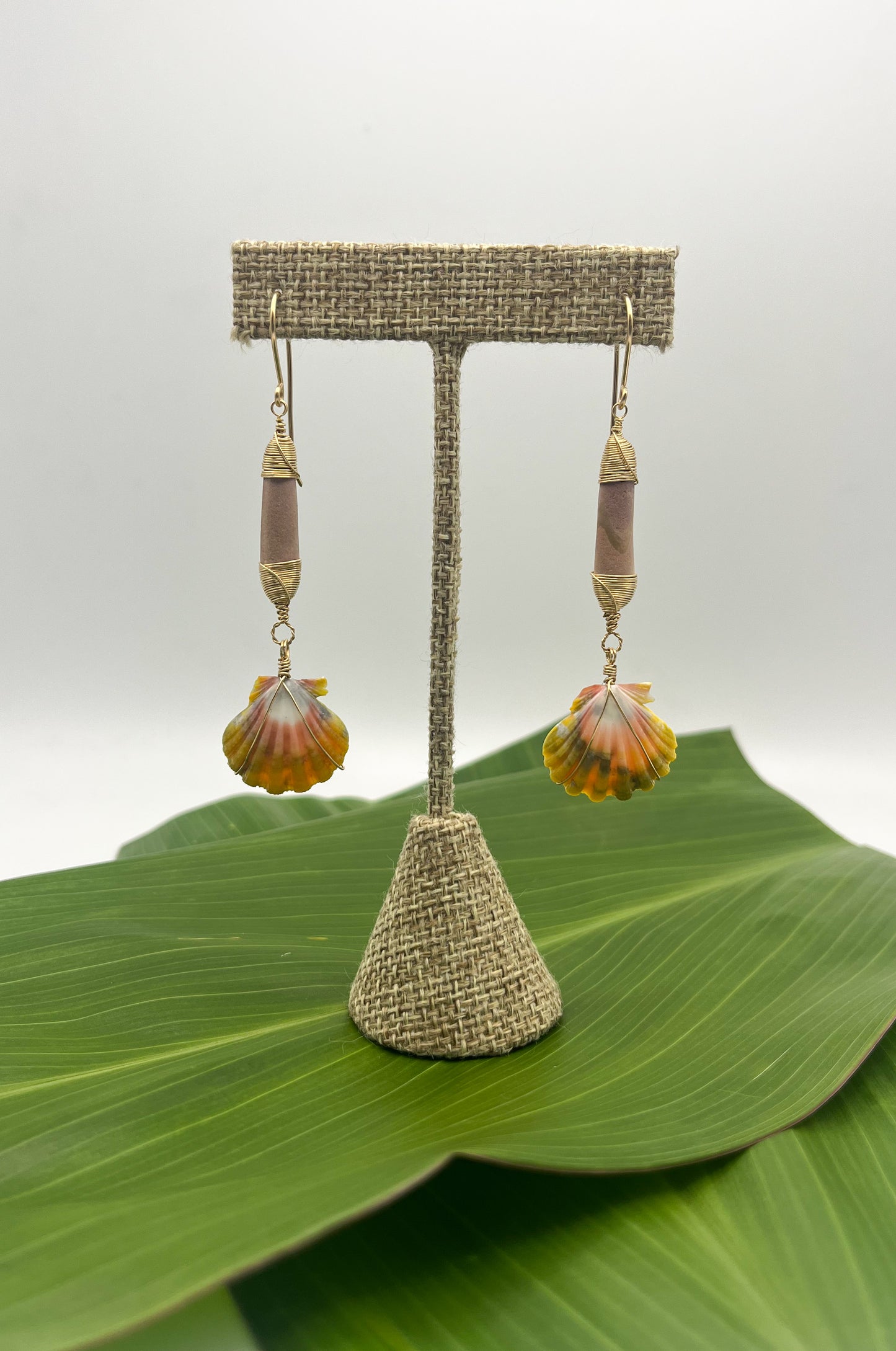 Sunrise Shell w/ Sea Urchin Dangle