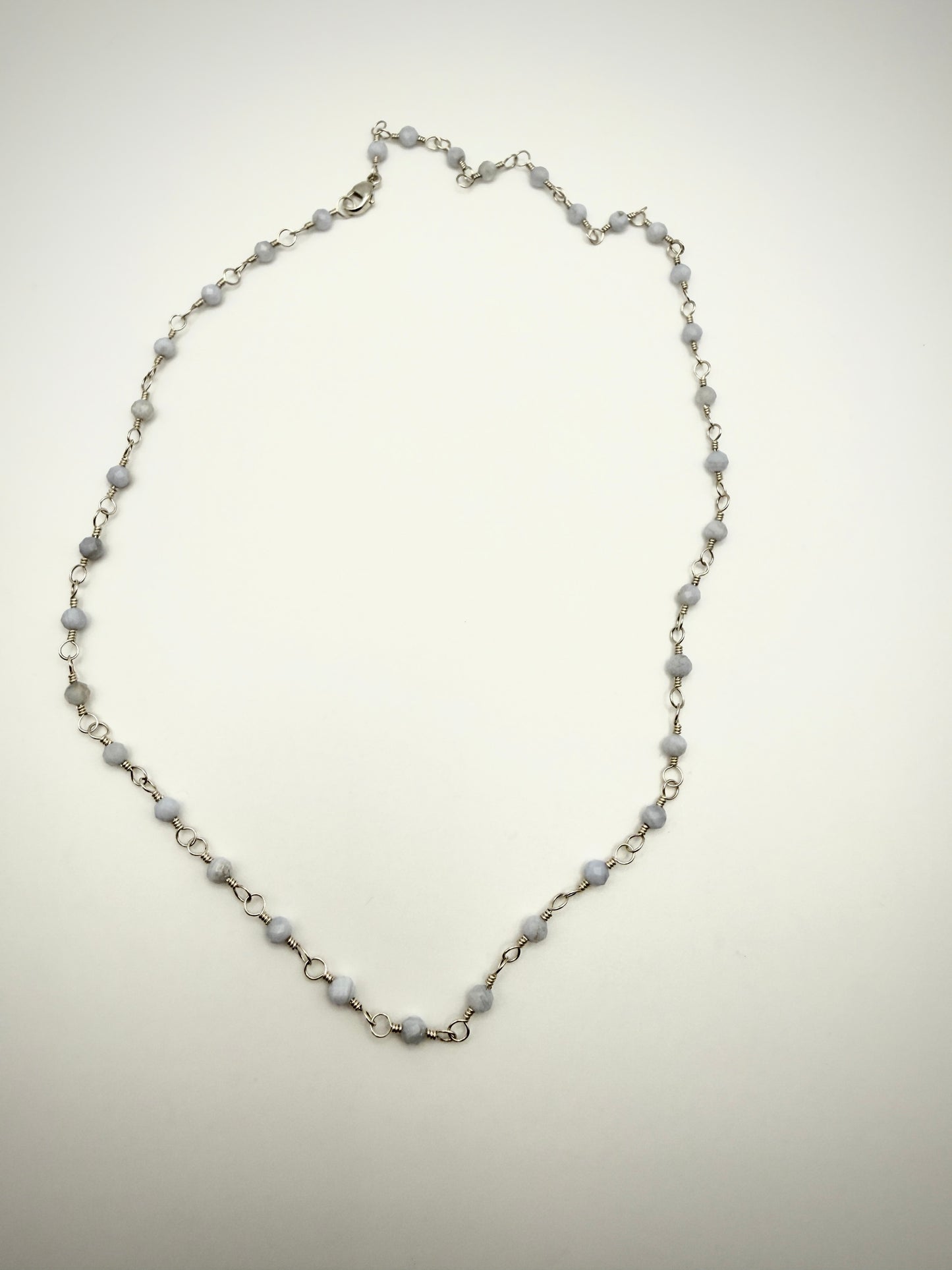 16" SS Gemstone Handmade Chain Necklace