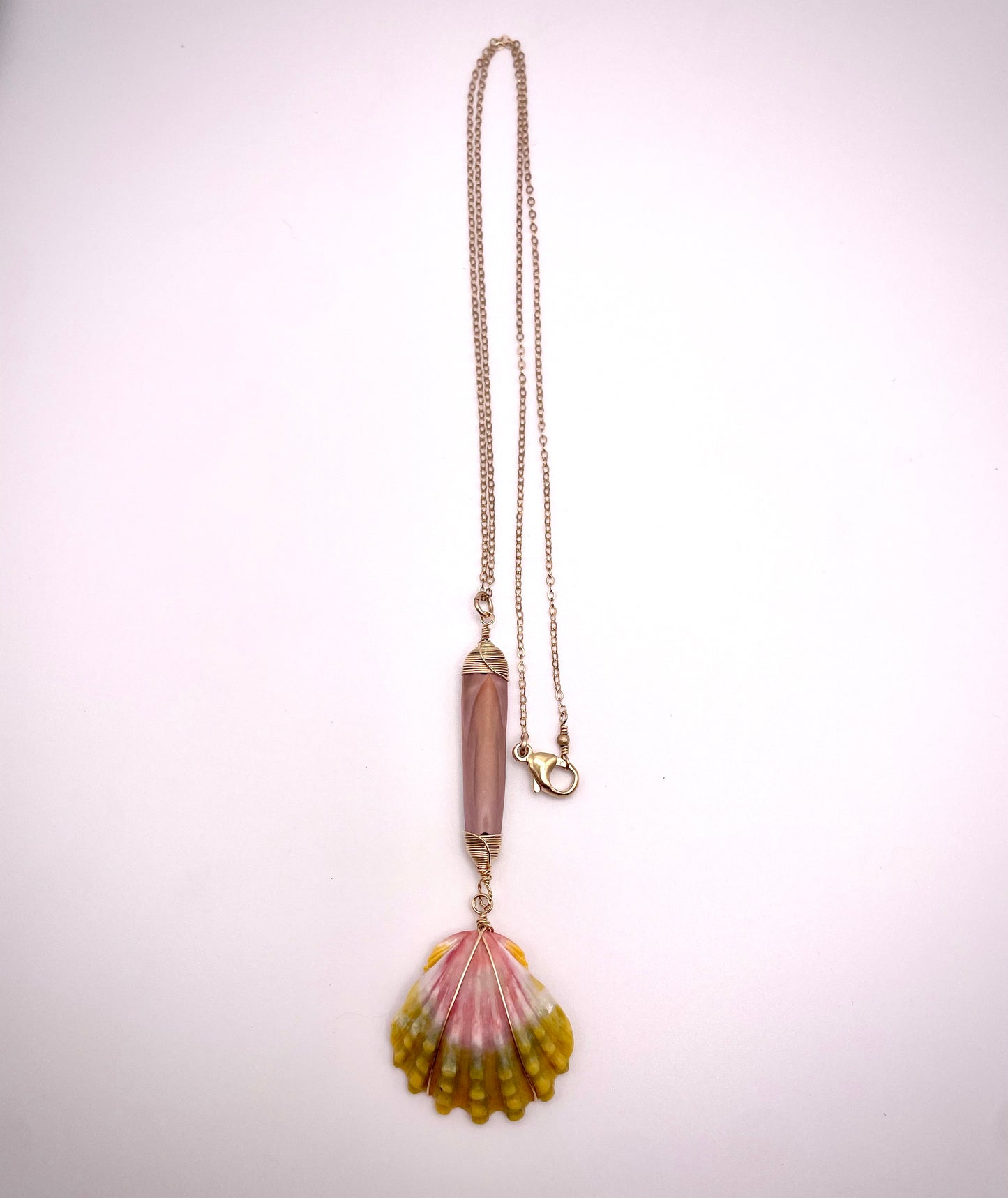 Sunrise Shell w/ Sea Urchin Necklace