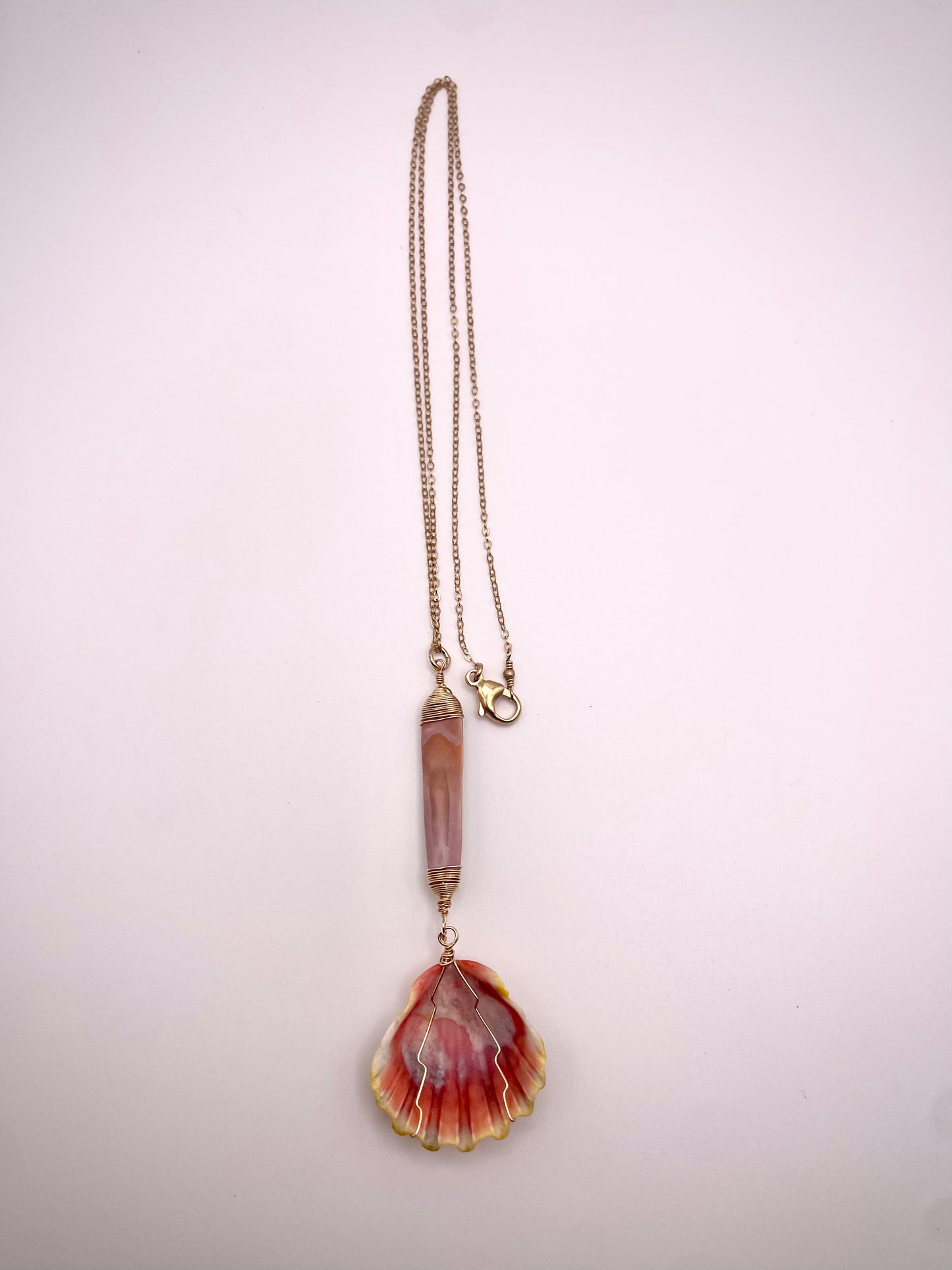 Sunrise Shell w/ Sea Urchin Necklace