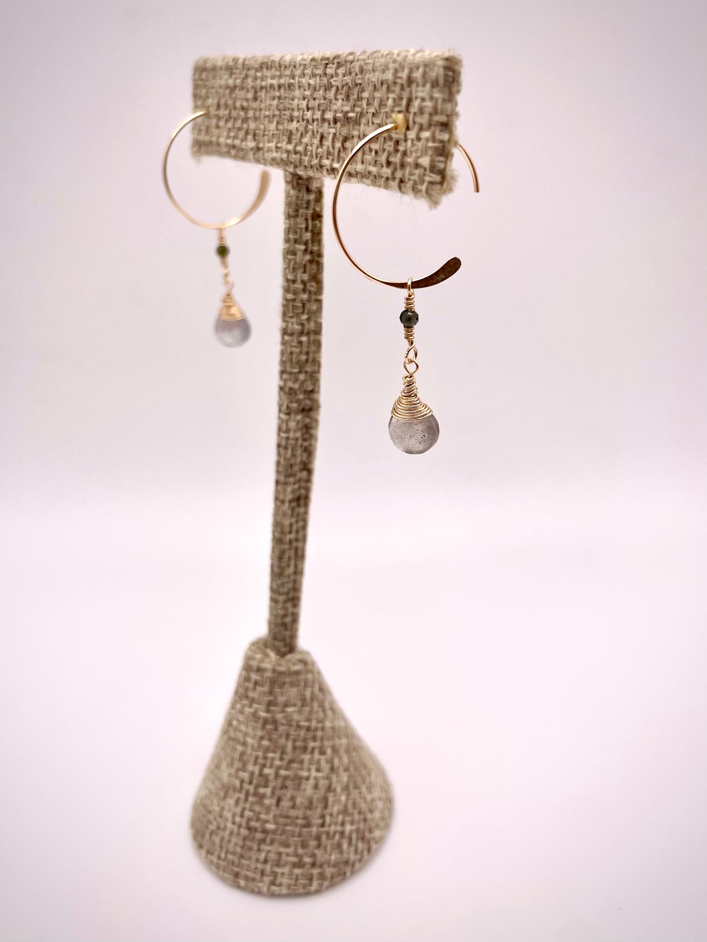 All That Glitters: Labradorite Open Hoops