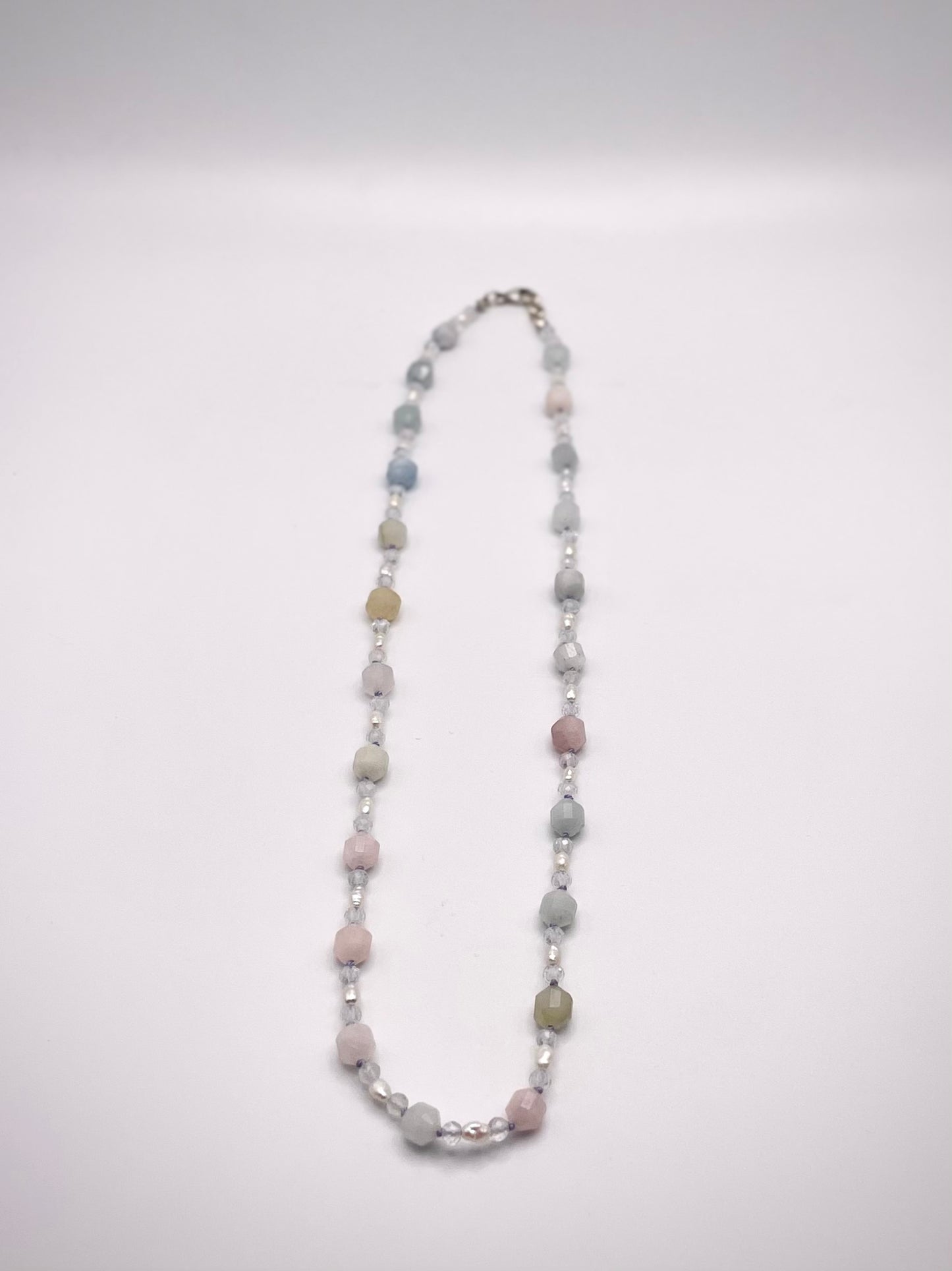 Ohana: Morganite Rondelle necklace