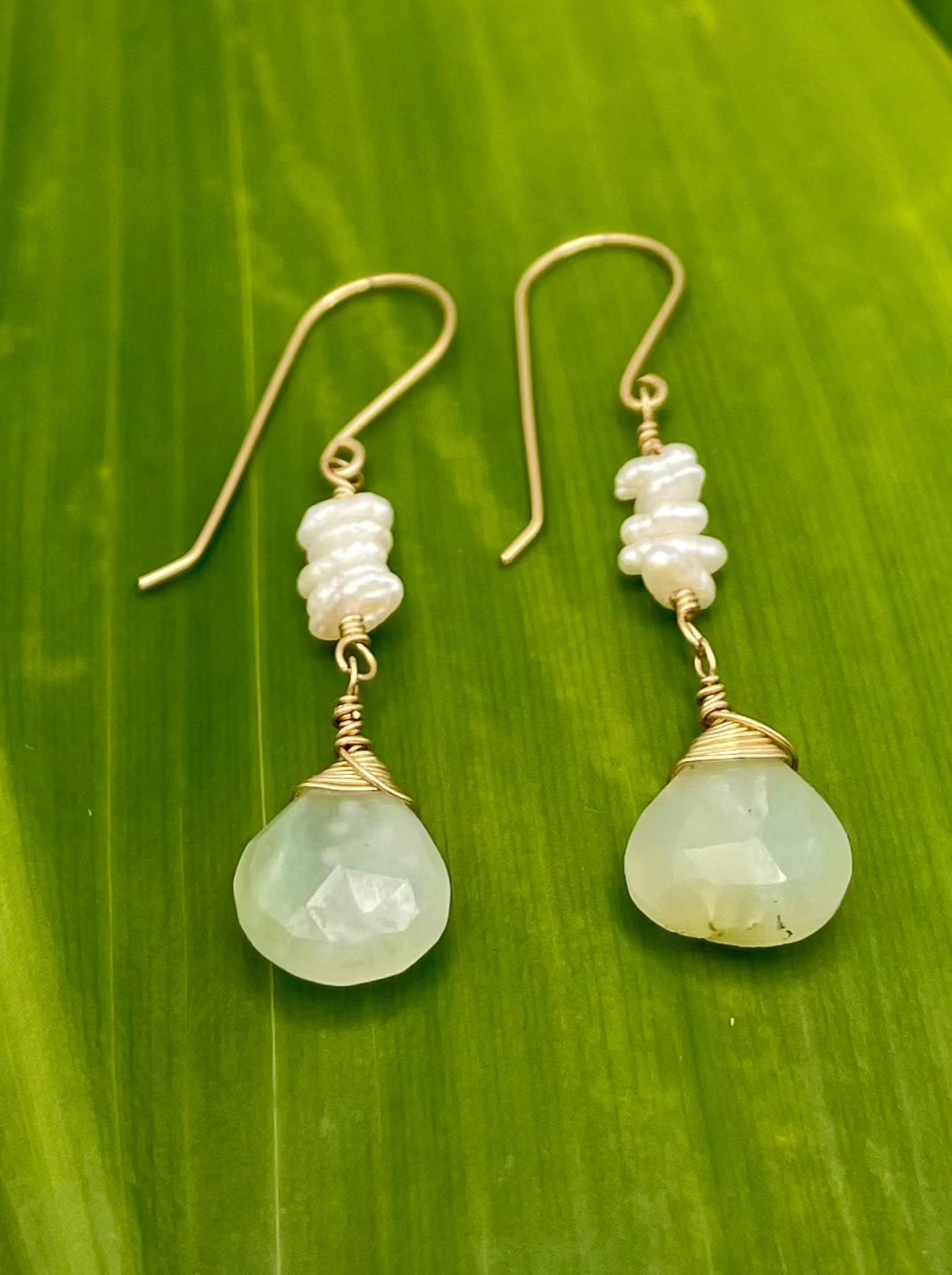 All That Glitters: Chrysoprase w/ Vintage Pearls