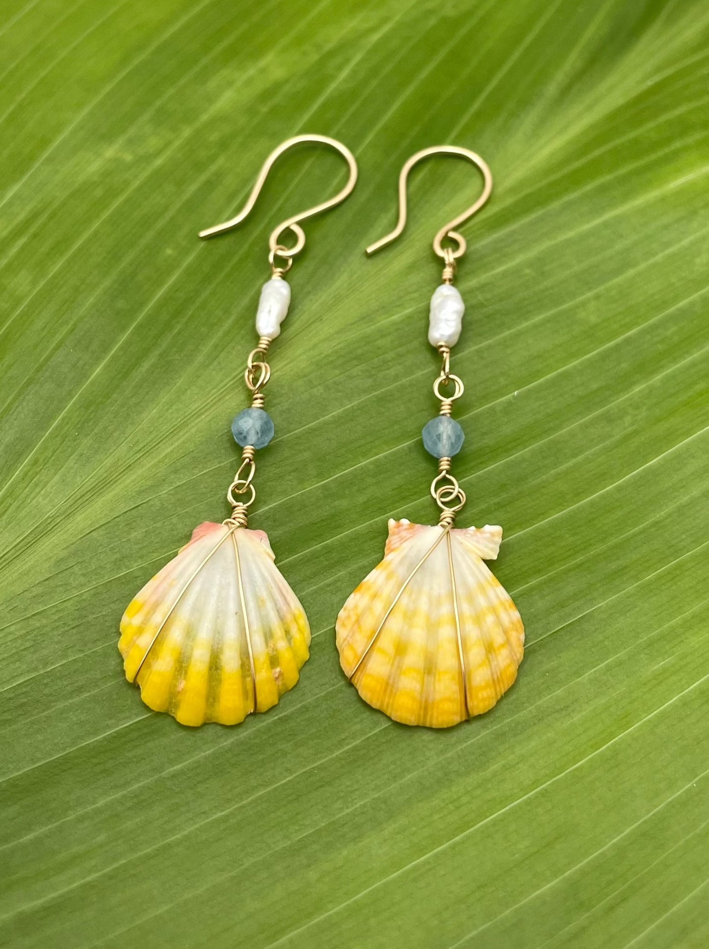 Sunrise Shell Apatite & Pearls