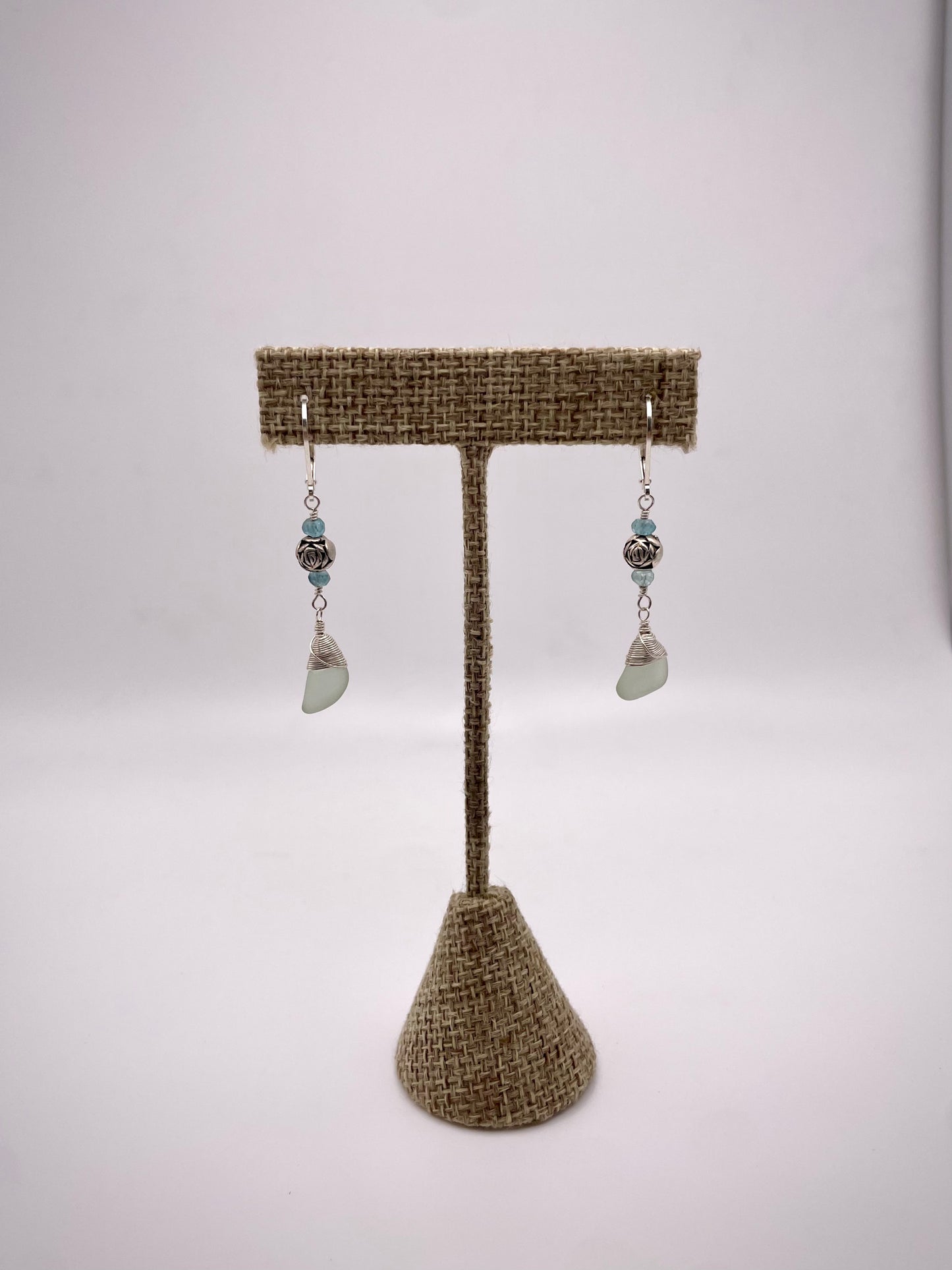 Simply Mia: Vintage Rose w/ Blue Seaglass