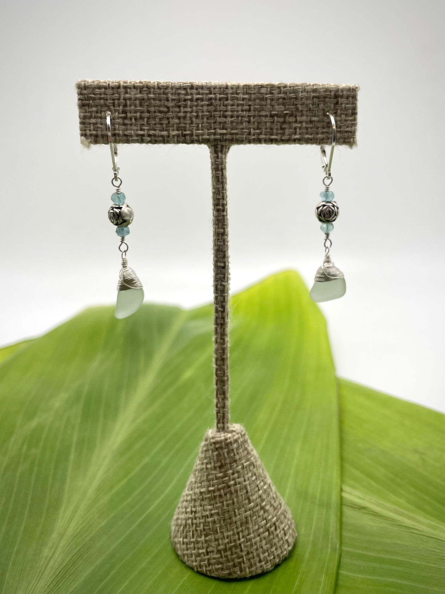 Simply Mia: Vintage Rose w/ Blue Seaglass