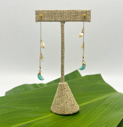 All That Glitters: Larimar Moon Dangles