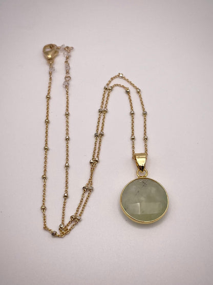 GF Satellite Chain Necklace w/ Peridot Pendant