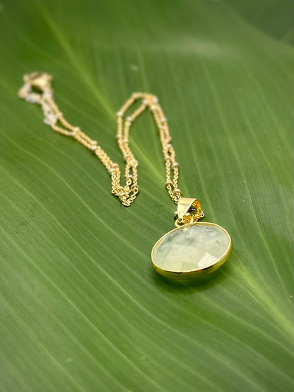 GF Satellite Chain Necklace w/ Peridot Pendant