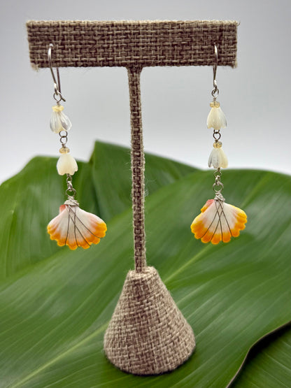 SS Two Tier Mother of Pearl Pikake w/ Opal+Sunrise Shell
