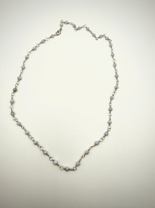 16" SS Gemstone Handmade Chain Necklace
