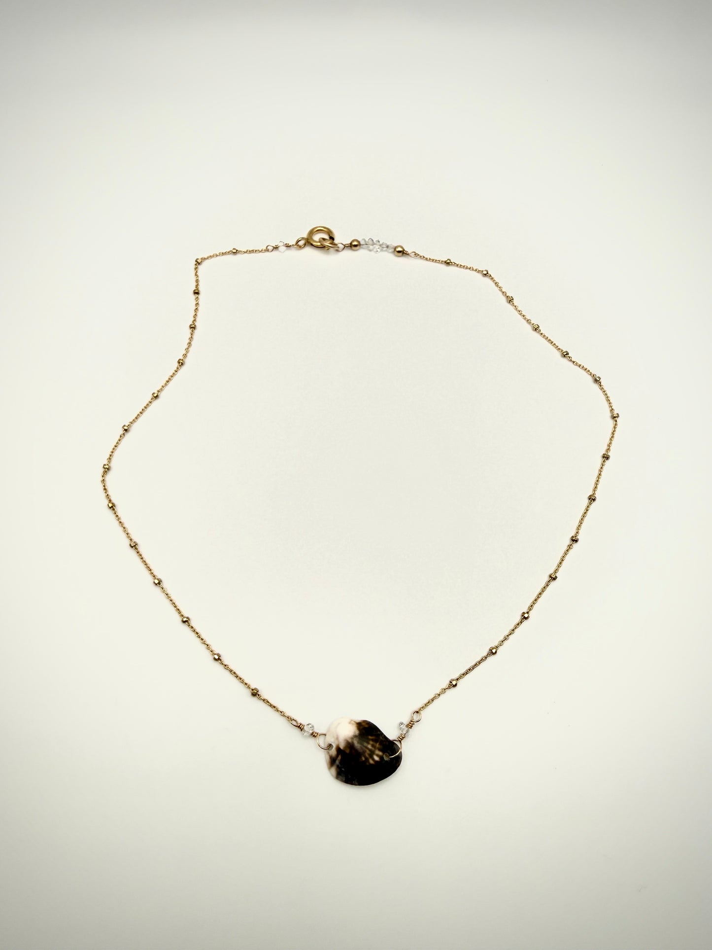 16" GF Ocean Tumbled Satellite Shell Necklace