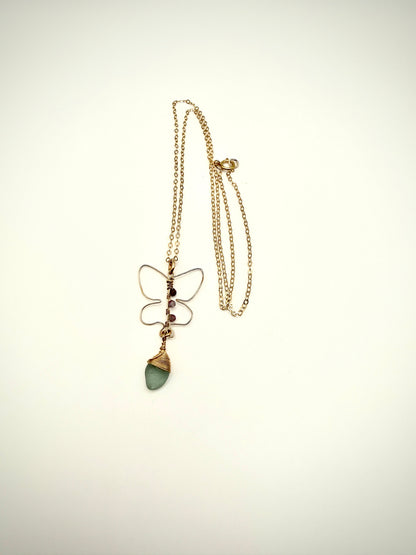 18" GF Butterfly Necklace