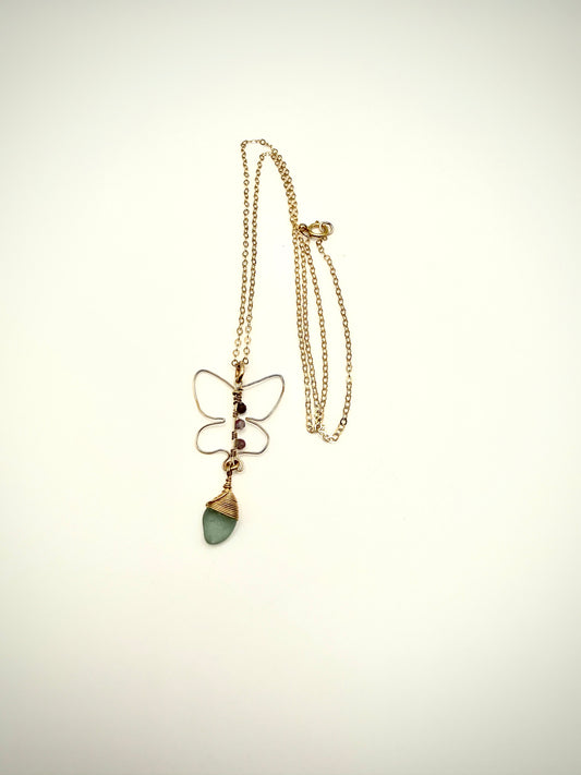 18" GF Butterfly Necklace