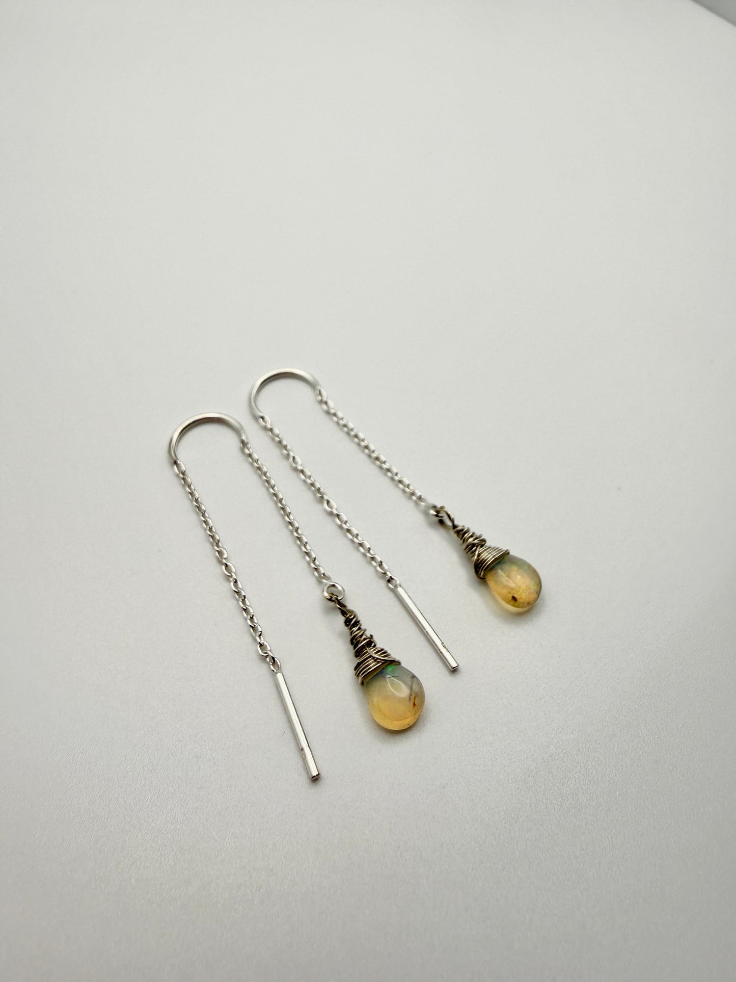 SS Opal U-Threader Earrings