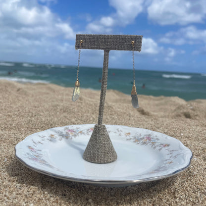 All That Glitters: Raw Labradorite Dangle