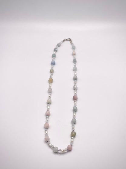 Ohana: Morganite Rondelle necklace