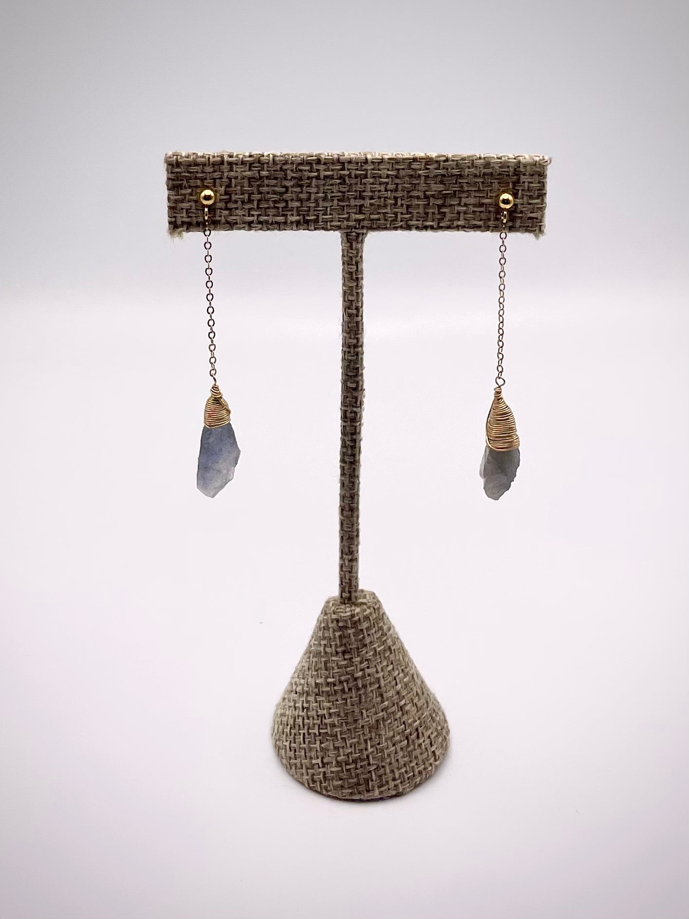 All That Glitters: Raw Labradorite Dangle