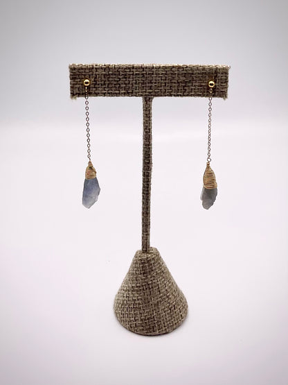 All That Glitters: Raw Labradorite Dangle