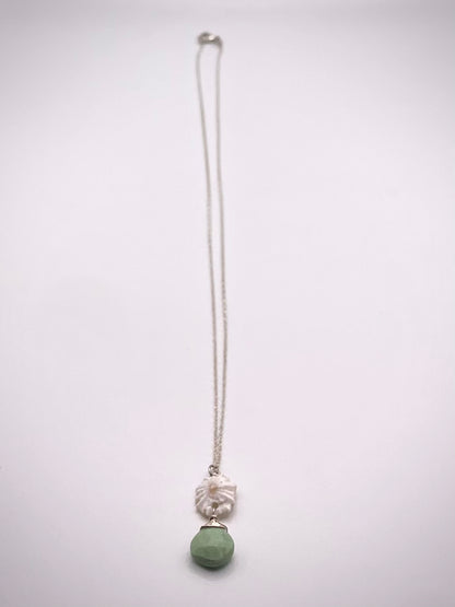 Ohana: False Opihi w/ Chrysoprase Necklace