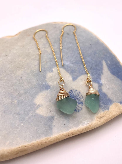 Blue Seaglass Threader