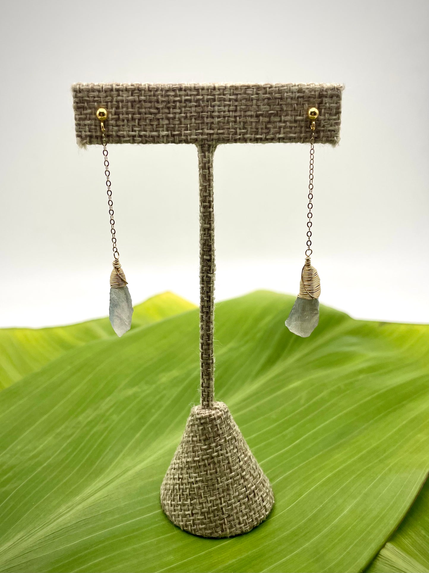 All That Glitters: Raw Labradorite Dangle