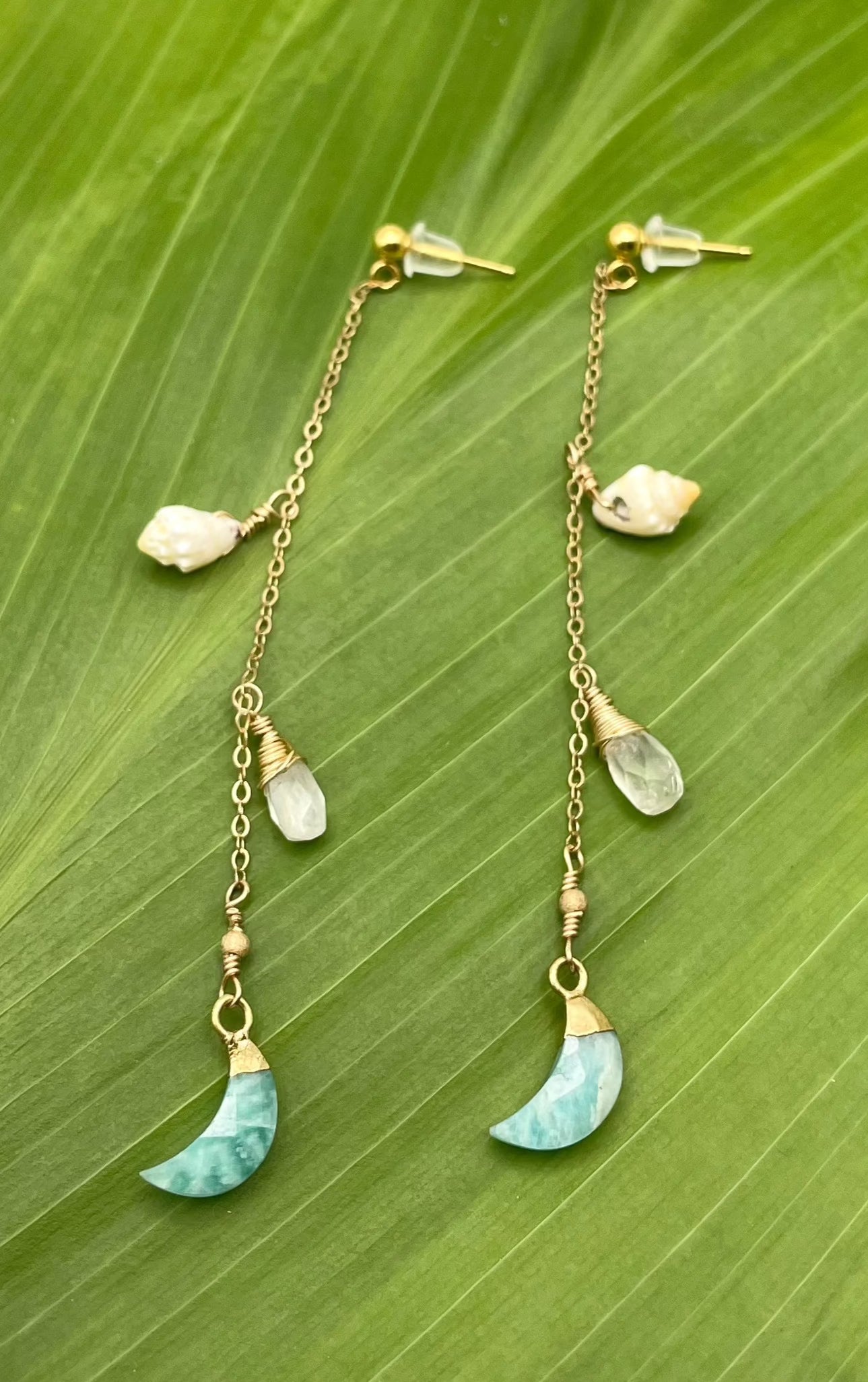 All That Glitters: Larimar Moon Dangles
