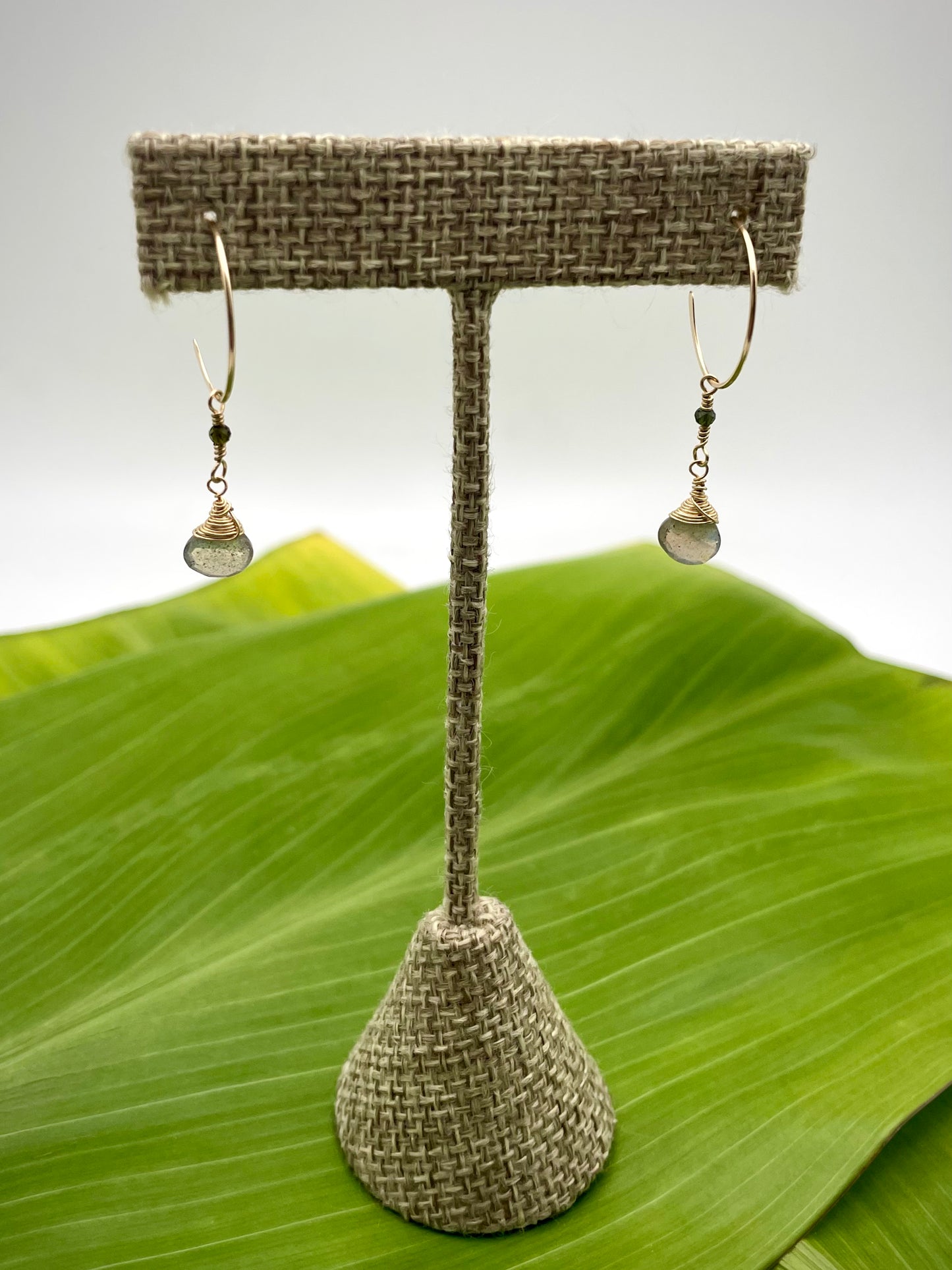 All That Glitters: Labradorite Open Hoops
