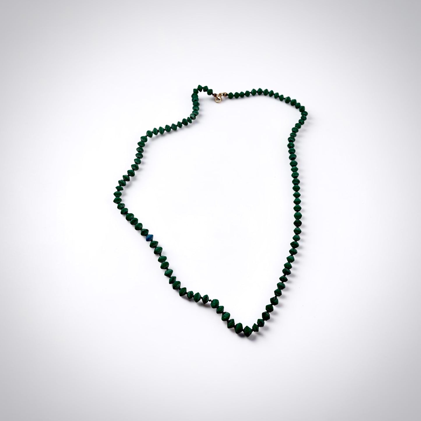18" Rondelle Turquoise Hand-Knotted Silk Cord Necklace